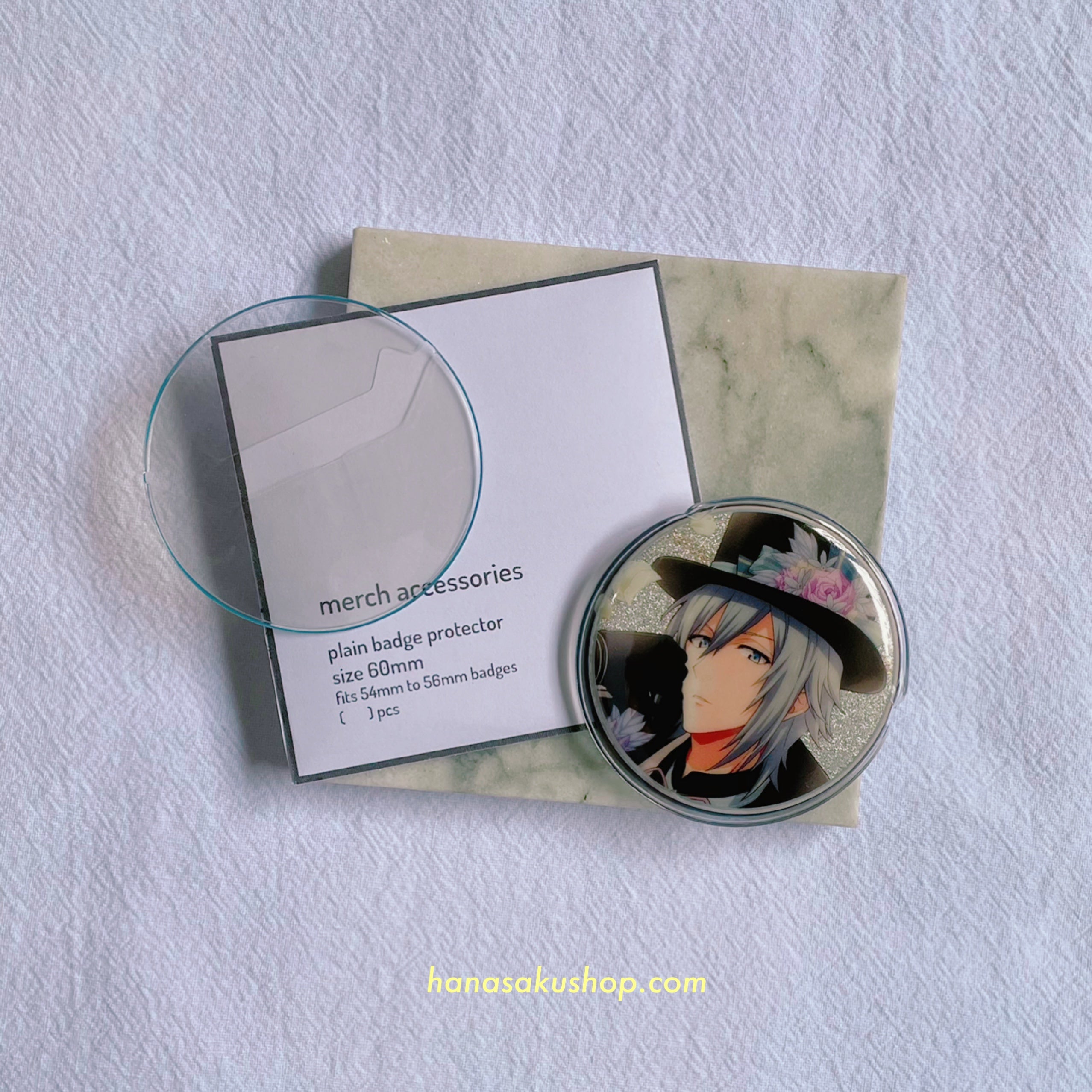 plain badge protector for 54mm to 56mm badges