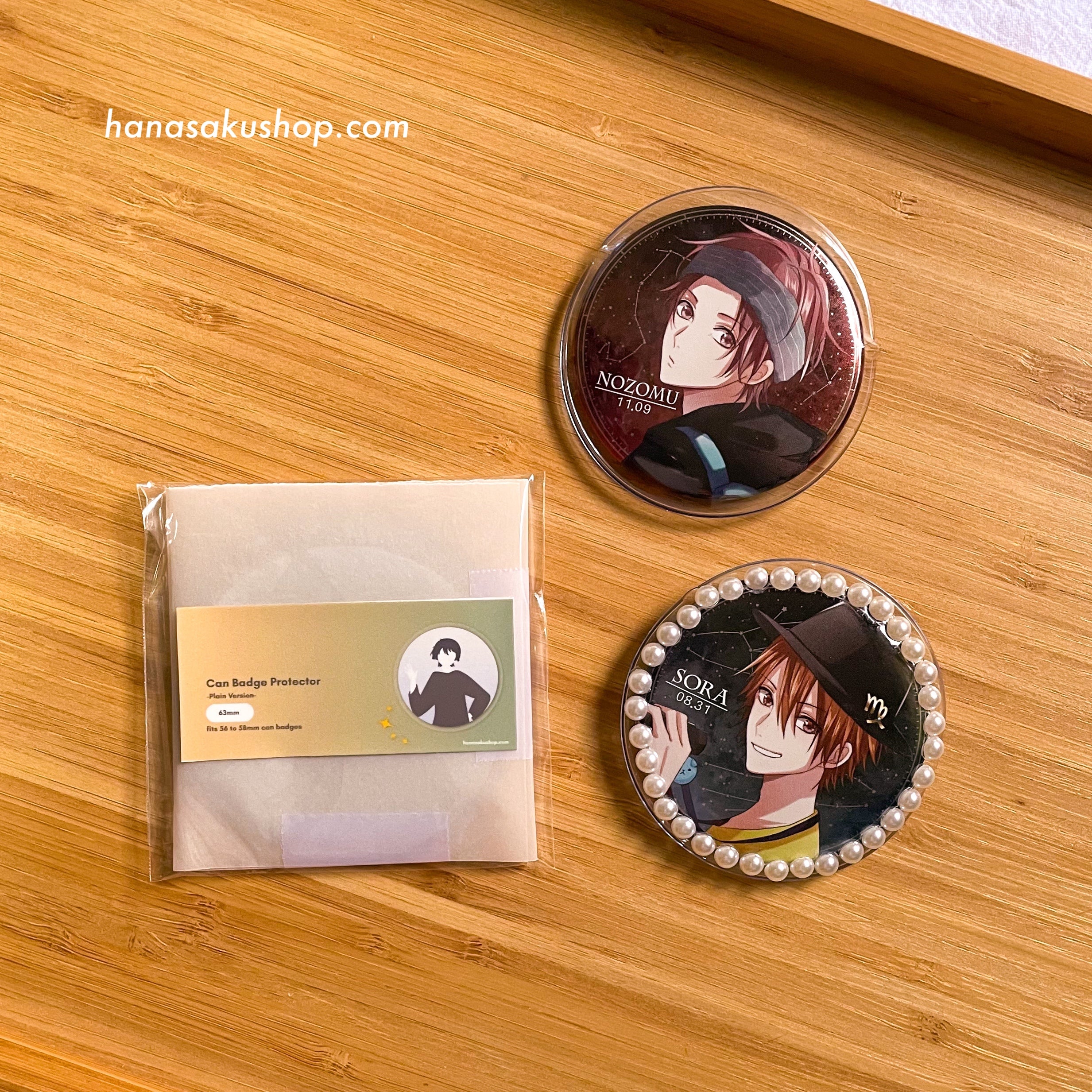 Plain Badge Protectors for 56-58mm badges