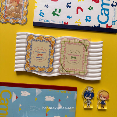 [Indv] FUKUYA Spring Check Sideloader Hard Card Case - Orange / Green