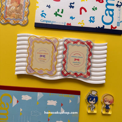 [Indv] FUKUYA Spring Check Sideloader Hard Card Case - Purple / Red