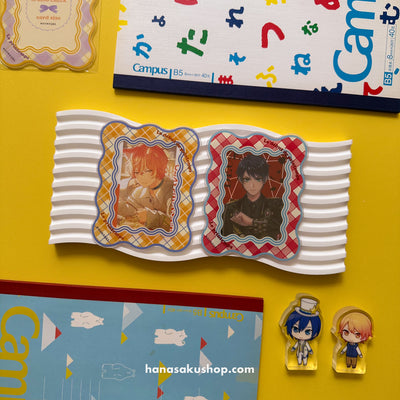 [Indv] FUKUYA Spring Check Sideloader Hard Card Case - Purple / Red