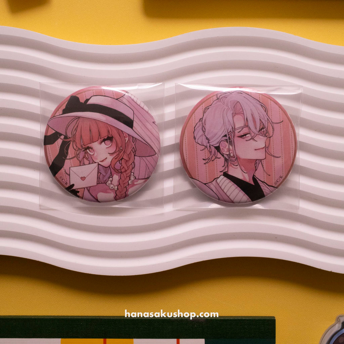 [SET] Fall in Love you False Angels Chara Badge - A