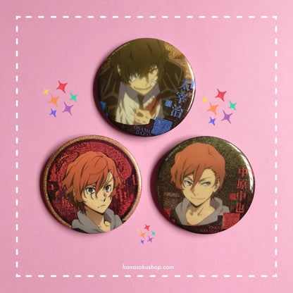 Bungou Stray Dogs Glitter Can Badge ~ Dazai/Chuuya