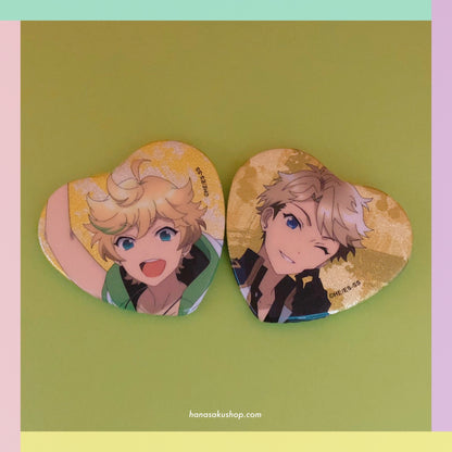 Ensemble Stars! Starry Stage 3rd Heart Glitter Can Badge - Sora/Arashi