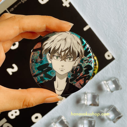 Tokyo Revengers Holo EYE Can Badge - Baji