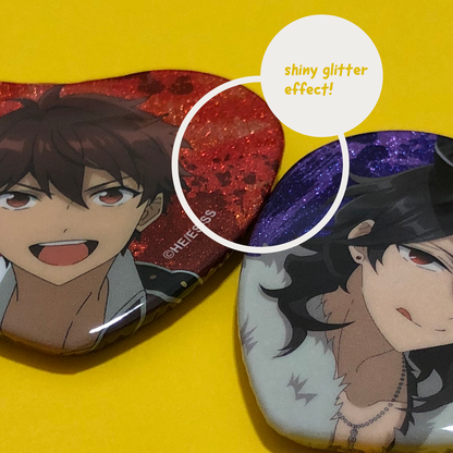 Ensemble Stars! Starry Stage 3rd Heart Glitter Can Badge - Chiaki/Rei