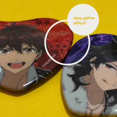 Ensemble Stars! Starry Stage 3rd Heart Glitter Can Badge - Tomoya/Mitsuru