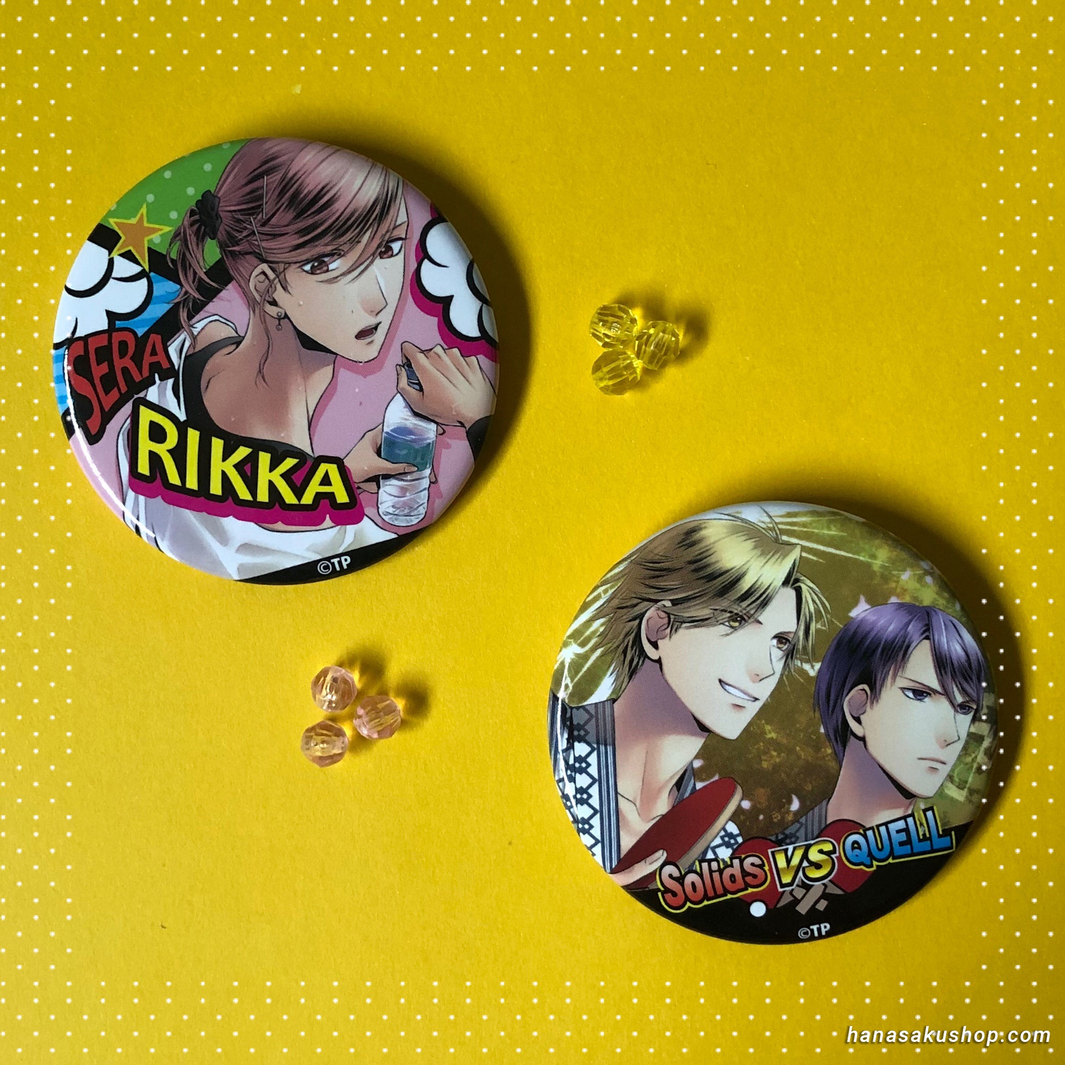 SQ SolidS Super Comic City 26 Character Badge ~ Shiki & Tsubasa
